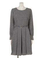 ベストスマイルベルト付きワンピース/ホワイト