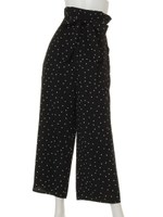 ランダムドットワイドパンツ/ブラック