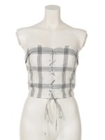 レースアップビスチェ/WHITE