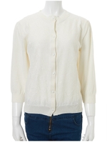 レースドッキングカーディガン/ベージュ