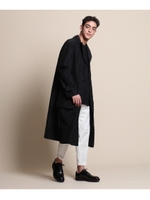 米沢シルクコットンコート/ブラック(019)