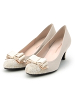 vanity beauty リボンレーストゥパンプス/ベージュ(052)