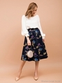 MIXブーケフラワースカート/ネイビー