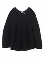 T-BY AW CHUNKY MOHAIR MARL BRACELET SLEEVE VNK SWEATER 4K371/ブラック