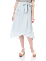 [WEB限定商品]スウェイングシャンブレースカート/サックスブルー(110)