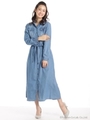 デニムシャツワンピース/ブルー