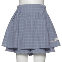 【30%OFF】ラメチェックフレアキュロット