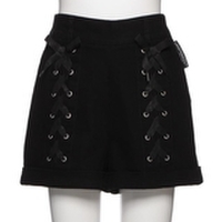 【25%OFF】レースアップ無地ショートパンツ