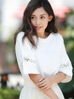 レース切り替えTシャツ