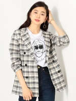 〓JC C/LI チェックジャケット/OFF WHITE