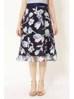 オパールフラワープリントフレアスカート/MIDNIGHT(120)