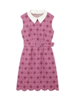 デタッチャブルカットワークワンピース/ラベンダー(080)