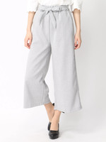 ワイドクロップド柄パンツ