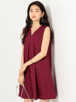 〓【予約】【WEB限定】◎JOC コットン タック ノースリーブV ワンピース/PURPLE