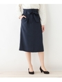 リボンフレアタックスカート/ネイビー(093)