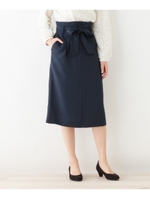 リボンフレアタックスカート/ネイビー(093)