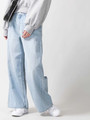 WEGO/デニムタックワイドパンツ