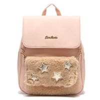 【51%OFF】ファーポーチつき合皮リュック