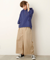 ベルト付きタックパンツ