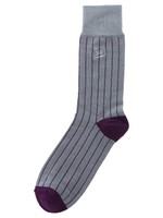 WEGO/ストライプ刺繍ロゴソックス