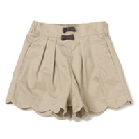 スカラップカットツイルショートパンツ