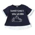 ロゴ入り裾切り替えTシャツ