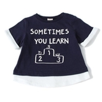 ロゴ入り裾切り替えTシャツ