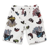 OG＆車総柄布帛ショートパンツ