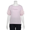 袖リボンつきTシャツ
