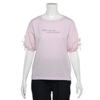袖リボンつきTシャツ