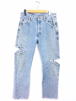 リメイククラッシュデニムパンツ リメイク  Wrangler ラングラー   