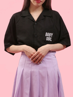 WC/ロゴ刺繍ボーリングシャツ
