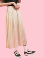 WC/ドットロングプリーツスカート