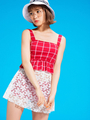 WEGO/3ピースシンプルチェックビキニ