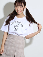 WEGO/MILKCREAMプリントTシャツ