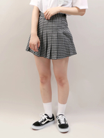 DING/チェック柄プリーツミニスカパン