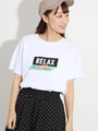 WEGO/RELAXボックスロゴTシャツ