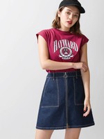 WEGO/前ジップ台形ミニスカート