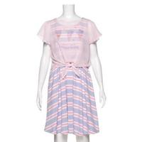 【50%OFF】アイスシフォンTシャツ＆ボーダーワンピースセット
