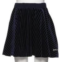 【50%OFF】ストライプ柄ベロアミニスカート