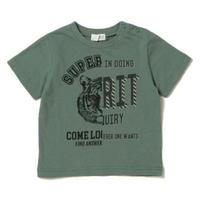 【50%OFF】デザイン切り返しプリントTシャツ