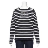 【50%OFF】バックリボンボーダー柄トレーナー