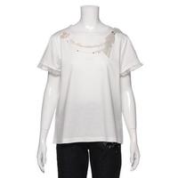 【50%OFF】リボンつき袖口フリルTシャツ