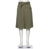 【50%OFF】リボンベルトつき刺しゅう入りガウチョパンツ