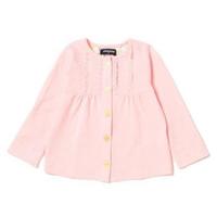 【50%OFF】レースつきアイレットカーディガン