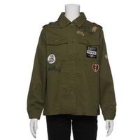 【50%OFF】ワッペンつきロゴ入りミリタリー風ジャケット