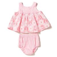 【50%OFF】花刺しゅう切り替えノースリーブワンピース×ブルマセット