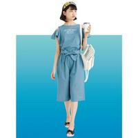 【50%OFF】肩開きブラウス×ガウチョパンツセット