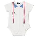 【50%OFF】男児サスペンダートロンプルイユロンパース
