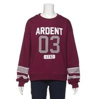 ナンバーアップリケ裏毛トレーナー